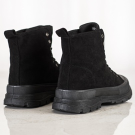 Seastar Visoke tenisice od antilopa crno 1