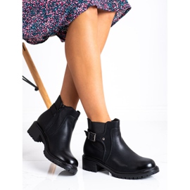 Renda Čizme s kopčom crna 1