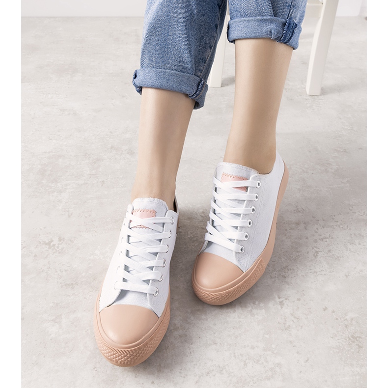 Senor ženske bijele i ružičaste tenisice bijela 1