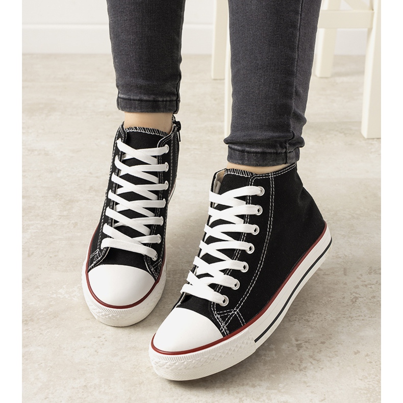 Crne Mediana tenisice do gležnja crna 1