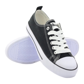 American Club Klasične crne tenisice američke cipele DSLN-01 crna 3