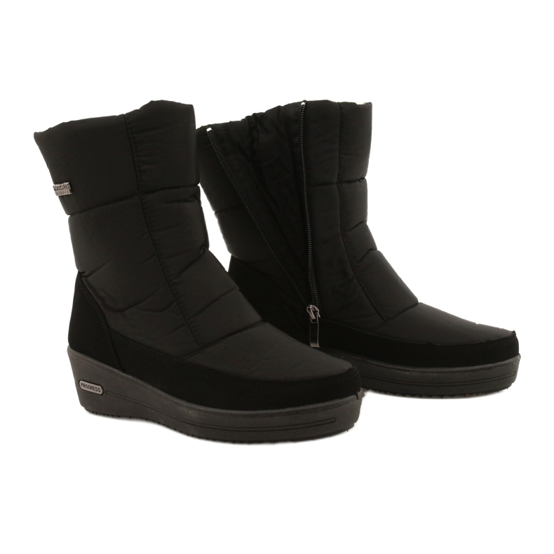 Progress Ženske lagane snježne čizme na napretku krzna Progj-22-126 Black crna 4