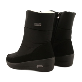Progress Ženske lagane snježne čizme na napretku krzna Progj-22-126 Black crno 3