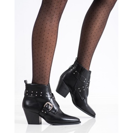 Lucky Shoes Rock čizme na postu crna 1