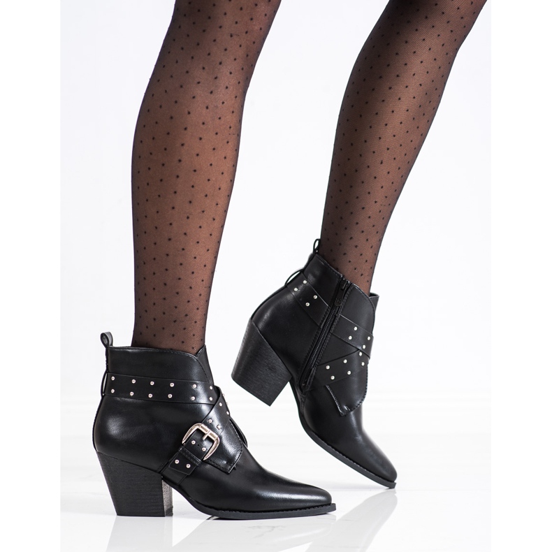 Lucky Shoes Rock čizme na postu crna 1