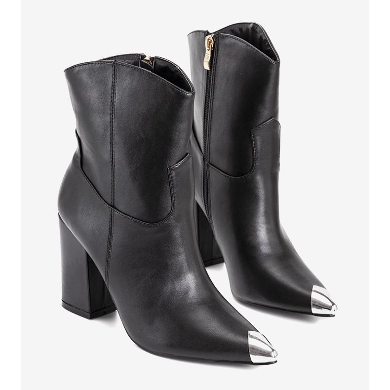 Crne bretonske kaubojske čizme crna 1