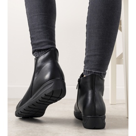 Crne glatke ravne čizme Garrido crno 2