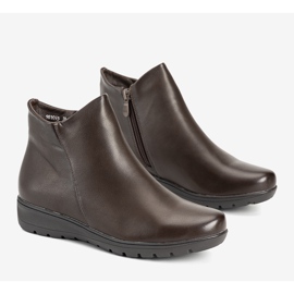 Garrido smeđe glatke ravne čizme smeđa 1