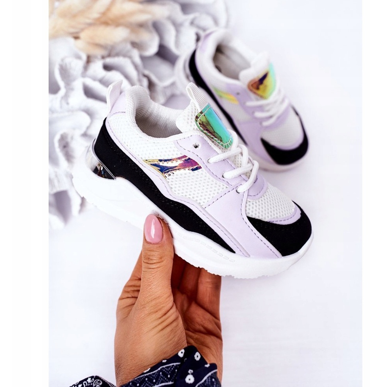 Dječje sportske cipele Tenisice Crno-ljubičaste Game Time bijela crna ljubičasta 2