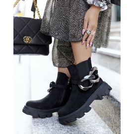 S.Barski Ženske crne tople čizme Jodhpur čizme Visione crno 1