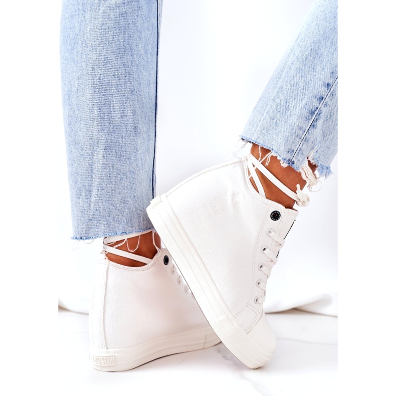 Kožne tenisice Big Star EE274128 Bijele bijela 4