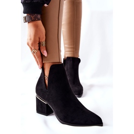 PS1 Ženske čizme od antilopa s izrezima Black Noel crno 1