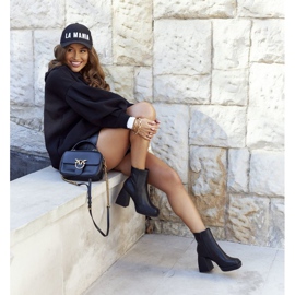 FJ1 Ženske tople čizme Square Post Black Closer crna 2