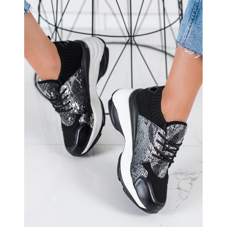 SHELOVET Snake Print tenisice crno 1