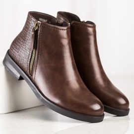 Clowse Ležerne čizme sa zmijskim printom smeđa 2