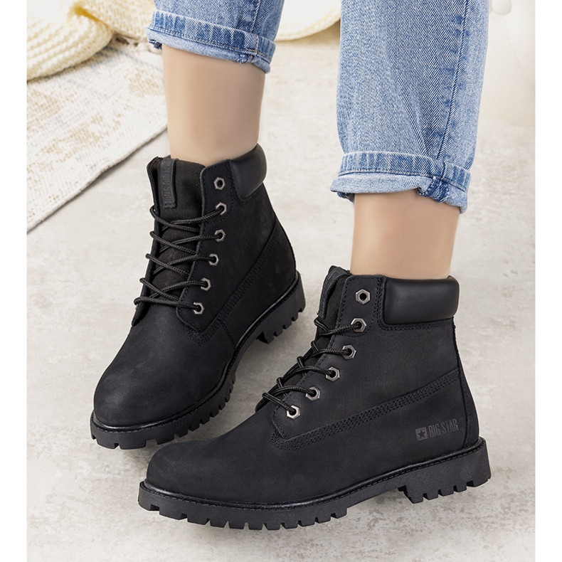 Crne ženske ženske planinarske čizme Big Star Amitee crno 1