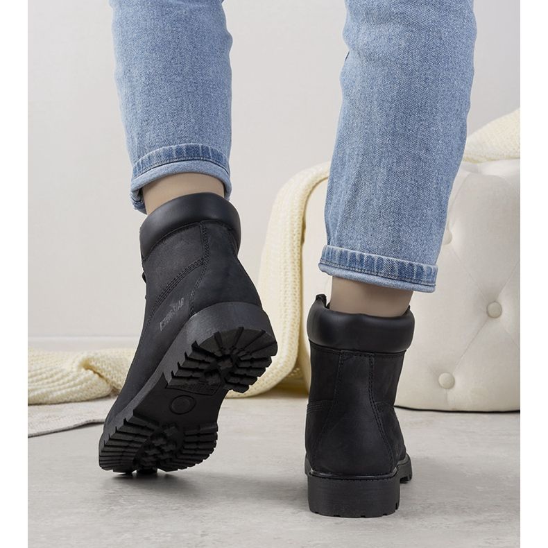 Crne ženske ženske planinarske čizme Big Star Amitee crno 2