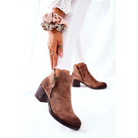 Vinceza Ženske čizme antilop bež Bellarena smeđa 2