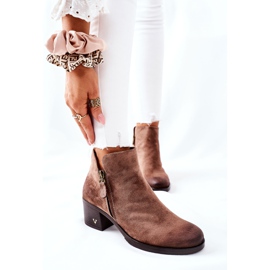 Vinceza Ženske čizme antilop bež Bellarena smeđa 1