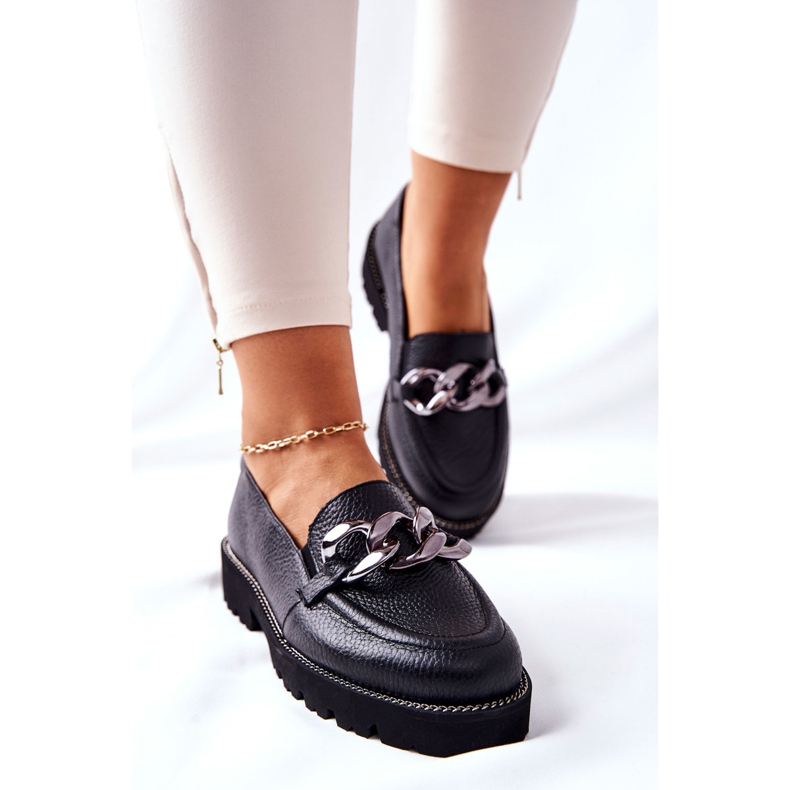 Nicole Ženske natikače kožne crne Sthonto crna 2