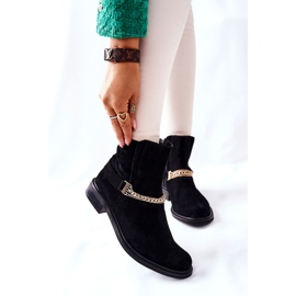 Ženske kožne čizme Nicole Black Dome crna 1