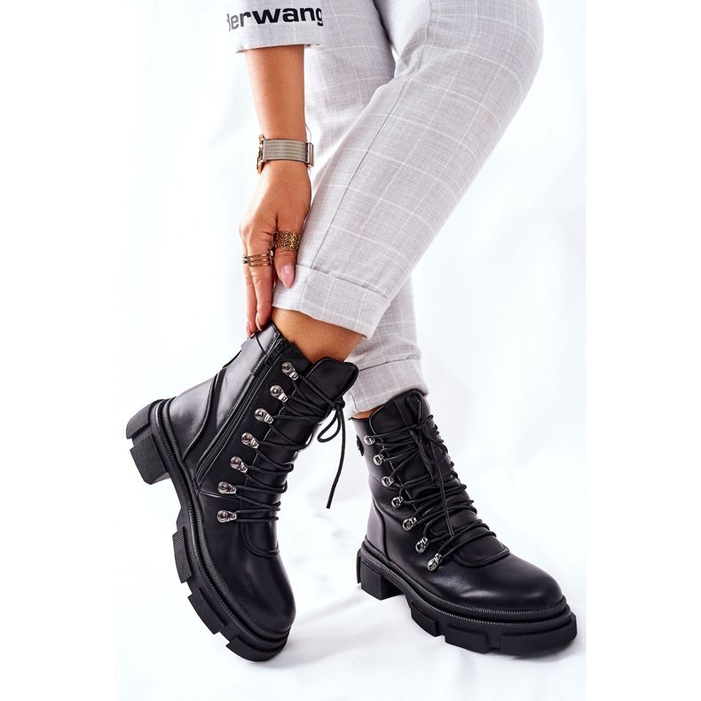 FI1 Ženske crne tople čizme Black Perfect crno 2