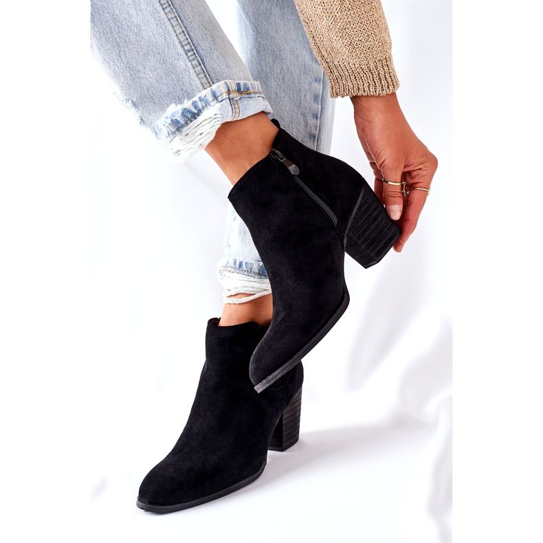 Ženske klasične čizme od antilopa Crna Flashbrook crno 3