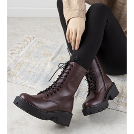 Maroon visoke ženske čizme Big Star za žene Ochoa klaret 1