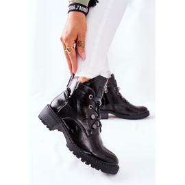 Vinceza Lakirane crne tople čizme iz Cloghana crno 2