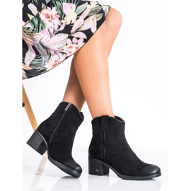 Udobne Vinceza čizme od brušene kože crna 2