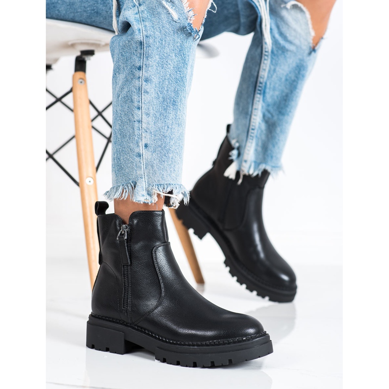 Evento Udobne čizme s patentnim zatvaračem crna 2