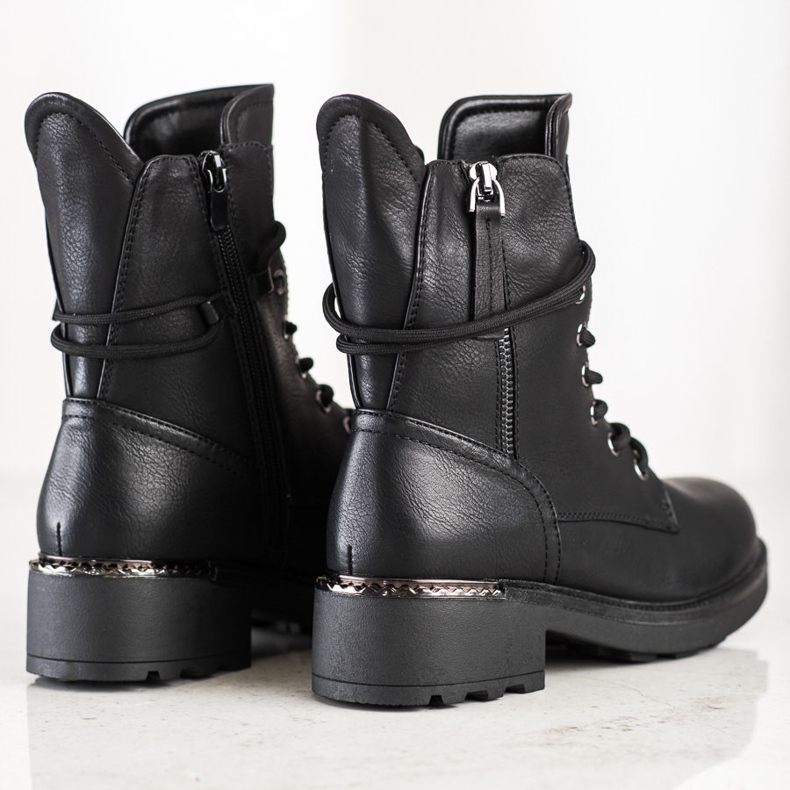 Evento Klasični radnici s ukrasnim patentnim zatvaračem crna 1