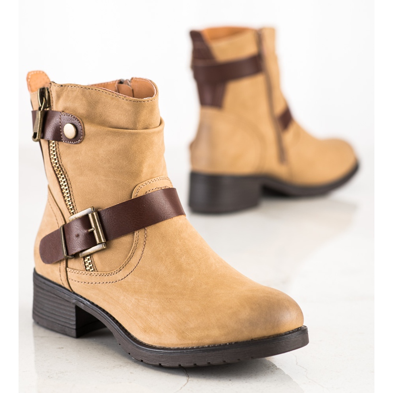 Sabatina Smeđe radne čizme od eko kože smeđa 1