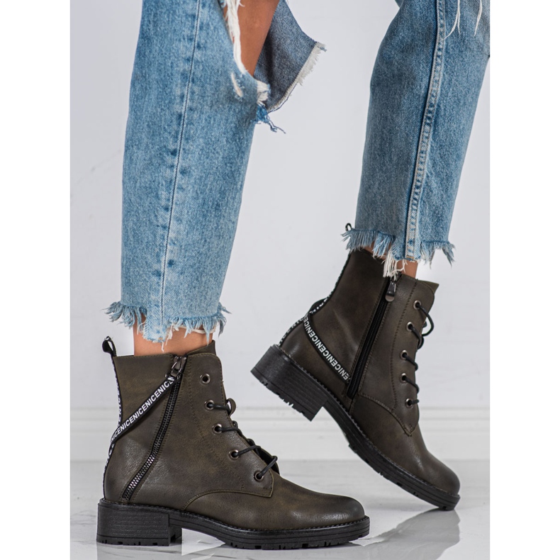 Čizme s ukrasnim remenom Vinceza zelena 1