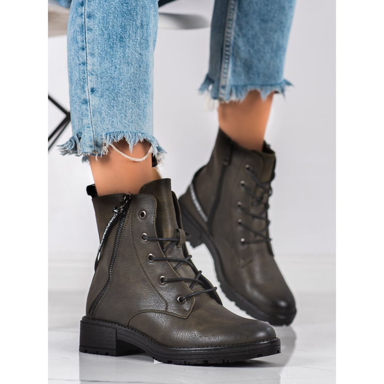 Čizme s ukrasnim remenom Vinceza zelena 2