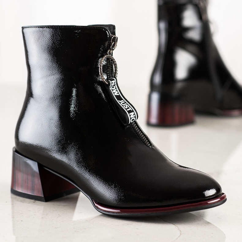 S. BARSKI Elegantne čizme s patentnim zatvaračem S.BARSKI crna 1