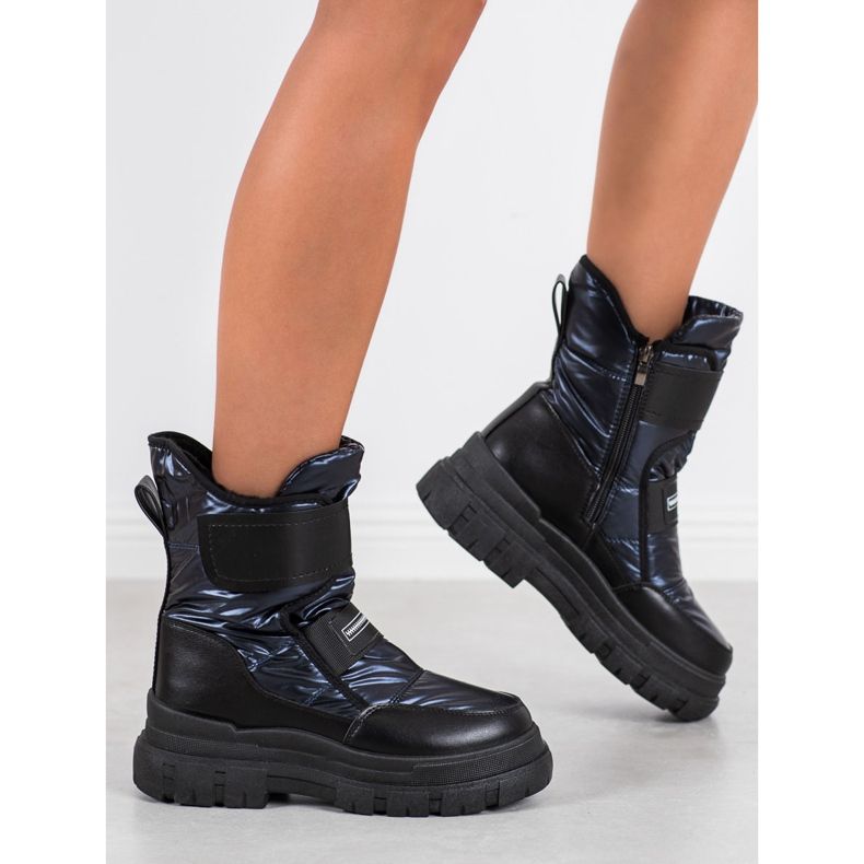 Seastar Čizme za snijeg na čičak crna plava 1