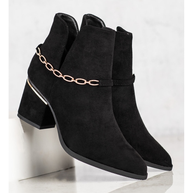 Seastar Elegantne čizme s lancem crno 1