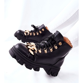 PS1 Ženske tople čizmice sa lancem crne Labri crna 1