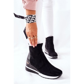 Vinceza Ženske čizme na klin Black Greenfort crno 1