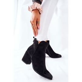 Vinceza Ženske čizme na petu, antilop, crni Carrick crna 2