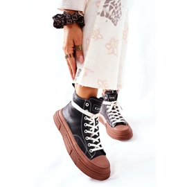 Ženske tenisice visoke izolacije GOE II2N4033 Crne smeđa crna 1