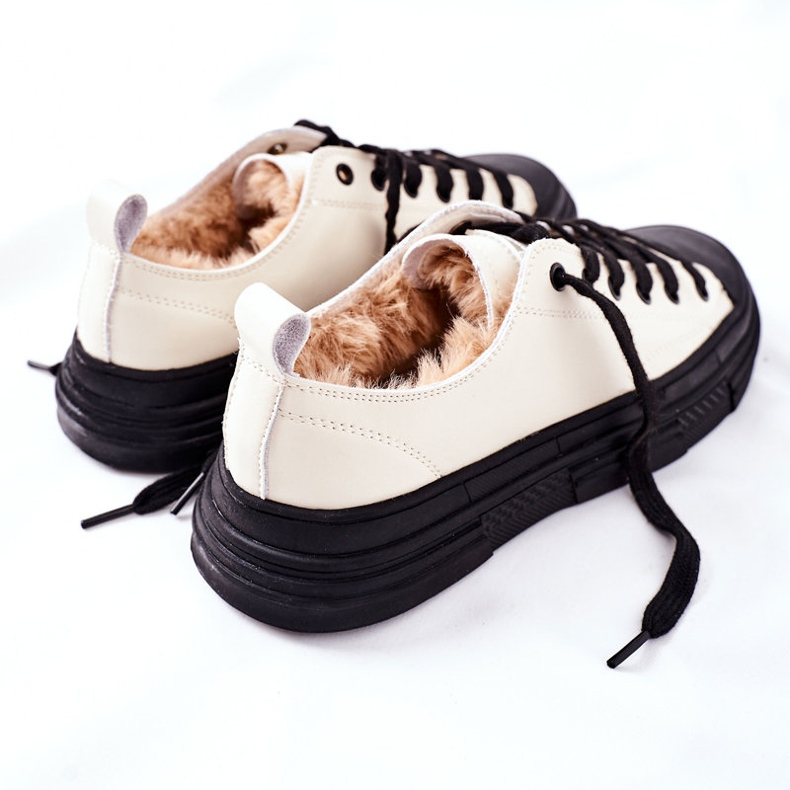 Ženske tople tenisice GOE II2N4036 Bijele bijela crna 1