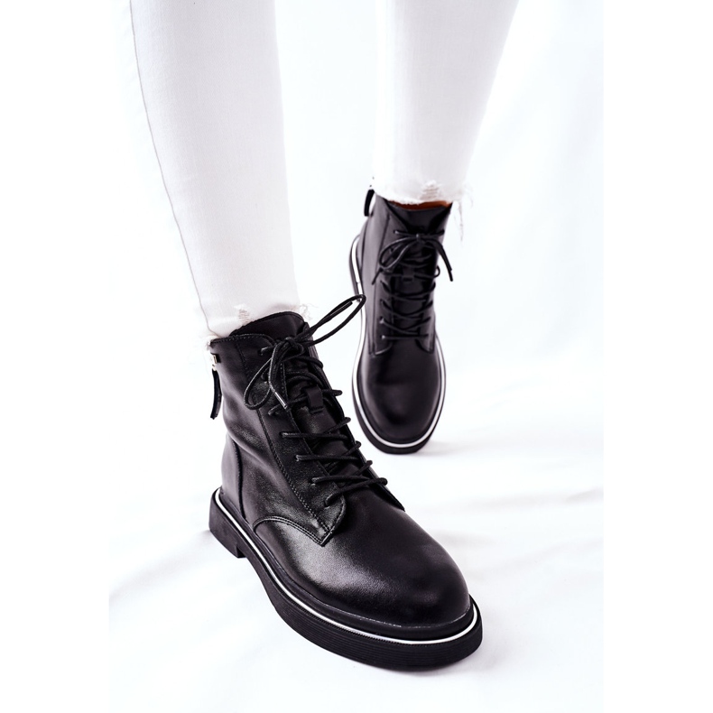 Ženske kožne čizme GOE II2N4014 Crne crno 2