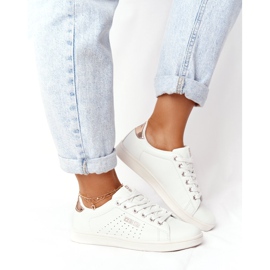 Ženske kožne tenisice Big Star DD274583 bijelo-bakrene bijela 1