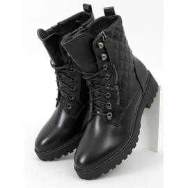 Crni prošiveni radnici XJ-65 Crni crna 1