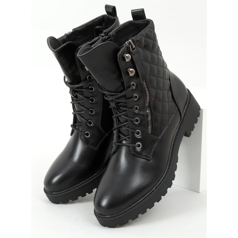 Crni prošiveni radnici XJ-65 Crni crna 1