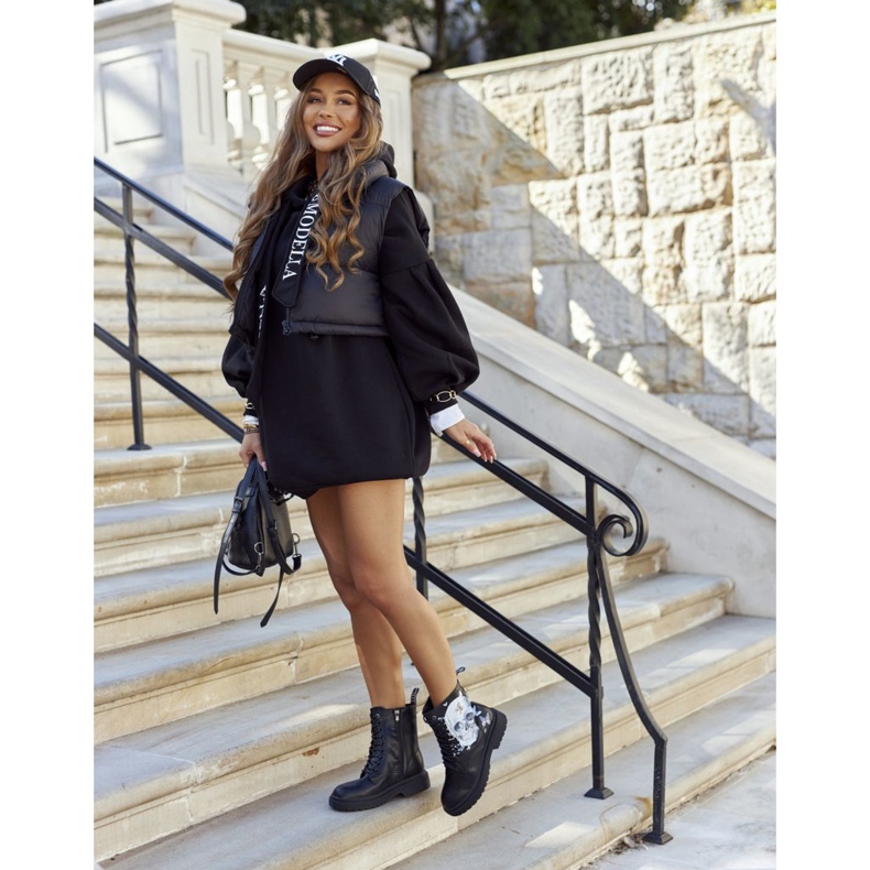 Ženske čizme s printom GOE II2N4045 Crna 2