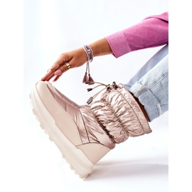 Ženske tople čizme za snijeg sa zlatnim patentnim zatvaračem 2