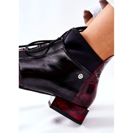 Kožne čizme Maciejka 04744-29 Mramorni mramor crno crvena 2